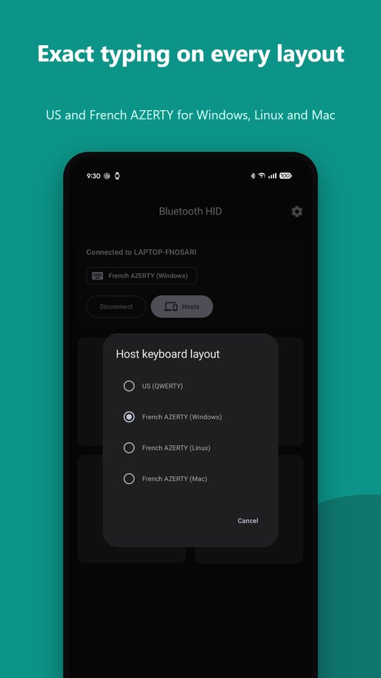 Host keyboard layout picker